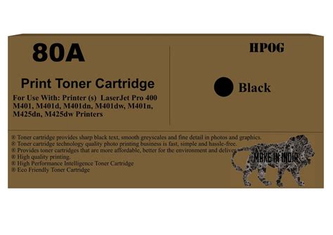 HPOG 80A Toner Cartridge for Laserjet Pro M425dw Printer : Amazon.in ...