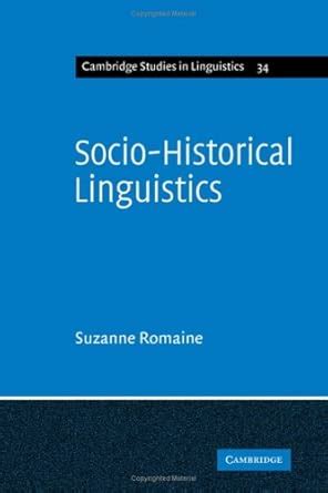 Buy Socio-Historical Linguistics: Its Status and Methodology (Cambridge ...