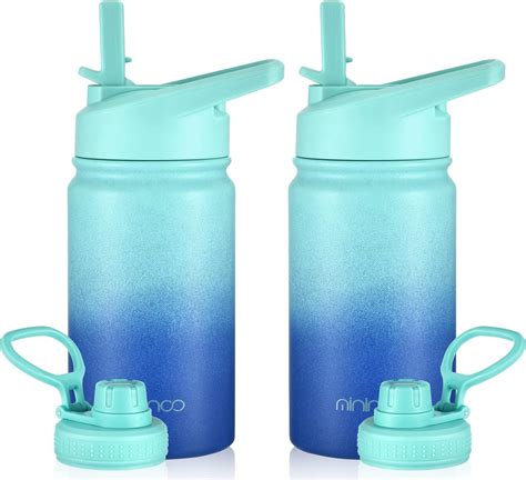 Amazon.com: Mininoo Insulated Kids Water Bottle, 12 oz Stainless Steel ...