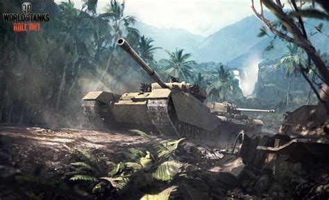 Download wallpaper jungle, art, tank, UK, tanks, world of tanks, wot ...
