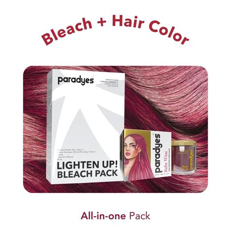 Buy Ruby Wine + Lighten Up! Bleach Pack Online – Paradyes