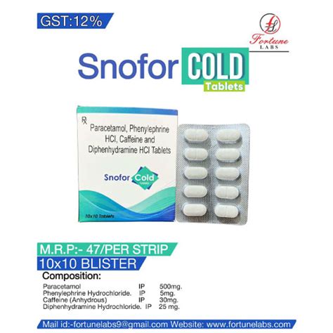 SNOFOR COLD Tablets Fortune Labs