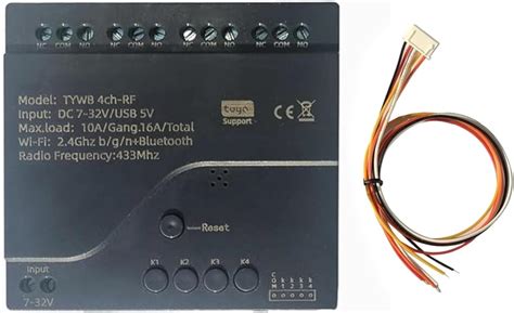 WiFi Smart Relay Switch Module, 4CH 5V 12V 32V Dry Contact Passive ...