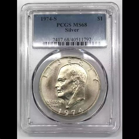 1974-S Silver Ike Eisenhower Dollar PCGS MS-68 - Old Pueblo Coin