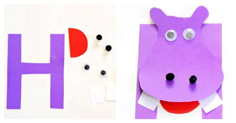 H is for Hippo Craft - Preschool H Craft - ParentingBest.com
