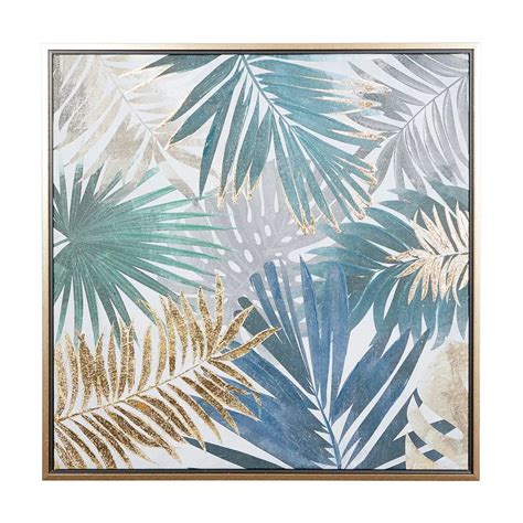 Stella & Eve Metallic Leaf Canvas Wall Art