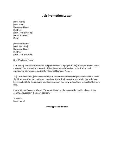 Image result for Promotion Letter Sample