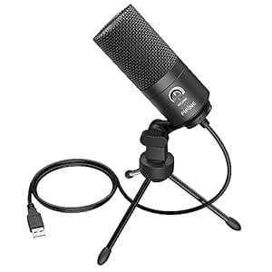 FIFINE USB Microphone, PC Condenser Microphones with Stand, Studio ...