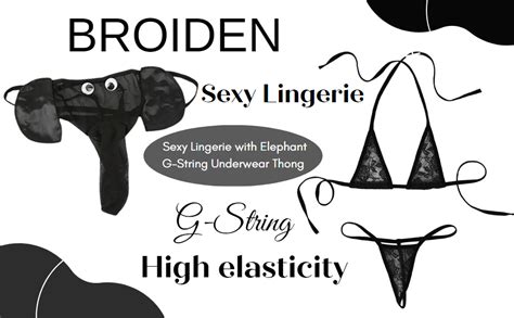 Buy BROIDEN Unisex-Adult Polyester Blend Sexy Lingerie With Elephant G ...