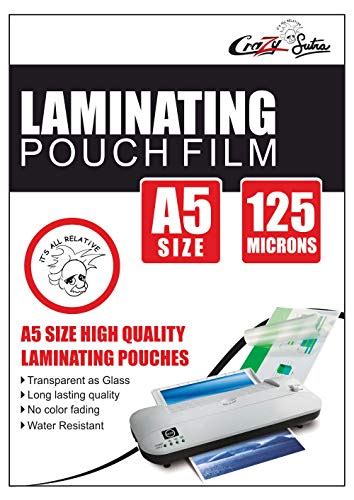 Crazy Sutra Laminating Pouches Made of 125 Micron Thick Material ...