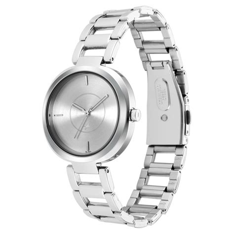 Buy Online Fastrack Stunners Quartz Analog Silver Dial Metal Strap ...