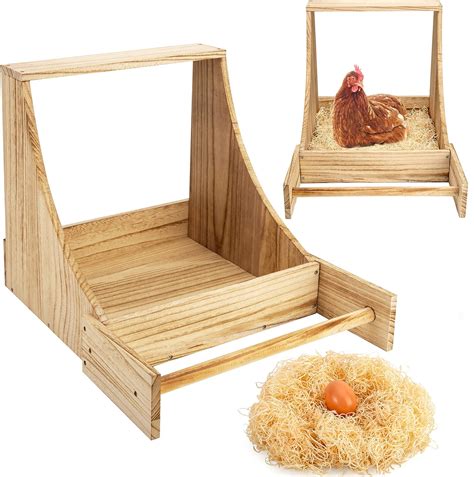 Amazon.com: Woiworco Large Wood Chicken Coop Nesting Boxes, Single ...