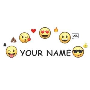 Oliver's Labels Personalized Kids Name Wall Decal Emoji : Amazon.in ...