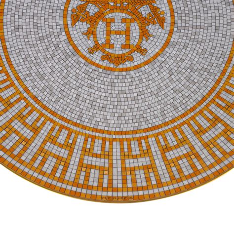 Hermes Mosaique Au 24 Dessert Plate Gold New w/Box For Sale at 1stDibs | hermes plate, hermes ...