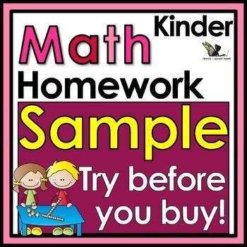 Image result for Basic Homework for Kinder Math