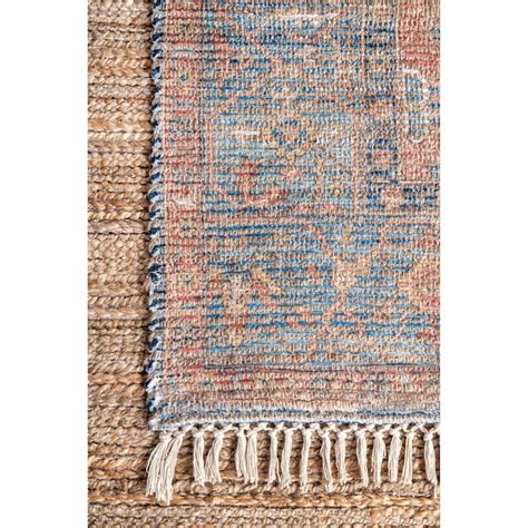 nuLOOM 6 X 9 (ft) Jute Indoor Distressed/Overdyed Vintage Area Rug in ...