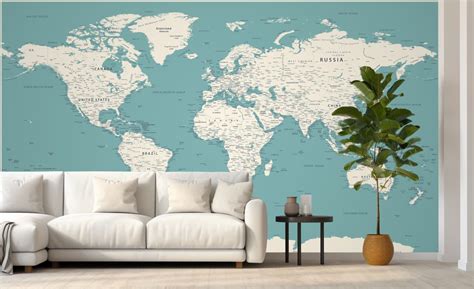 Wall World Map with Countries 的图像结果