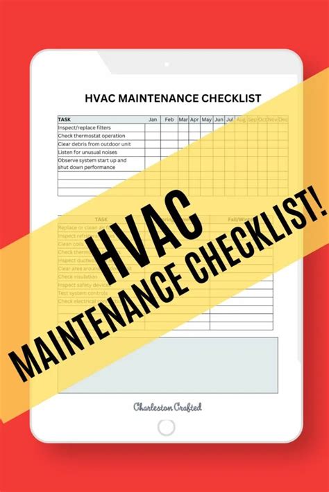Image result for HVAC Maintenance Checklist Log