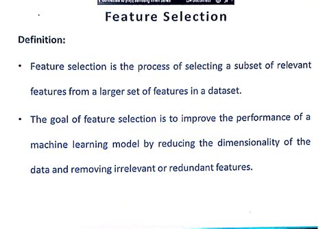 Feature Selection [ML] - Machine Learning - Studocu