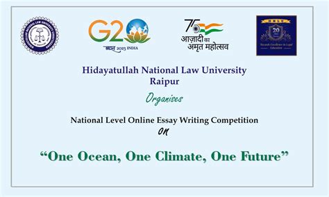 HNLU National Essay Writing Competition: One Ocean, One Climate, One ...