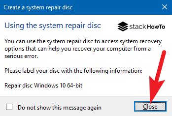 Image result for Create System Repair Disk with USB