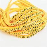 Care N Touch 0 to 9 Numbers Yellow Flexible PVC Cable Ferrules Marker ...