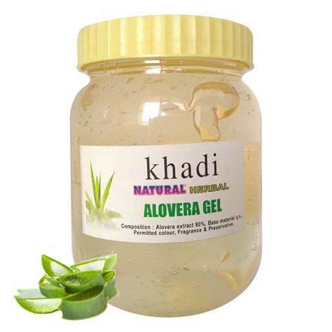 Buy Khadi Natural Herbal Aloe Vera gel for Skin & Hair 500gm Online at ...