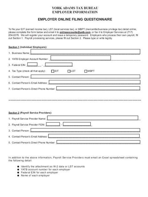 Fillable Online York Adams Tax Bureau Fax Email Print - pdfFiller