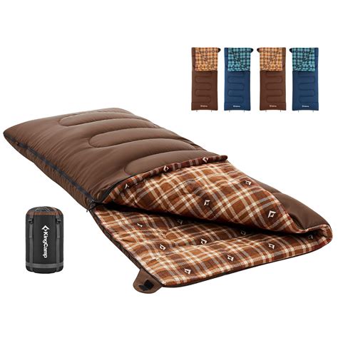 KingCamp Cotton Flannel Sleeping Bag, Big and Tall Sleeping Bags for ...