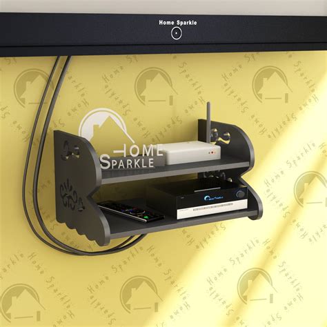 Home Sparkle Carved Engineered Wood Set Top Box Holder| WiFi-Modem ...