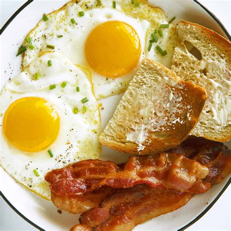 Sunny Side Up Eggs And Bacon