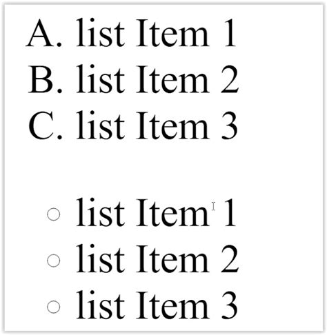 HTML List style and Nested Lists ~ A.J.A Informatix