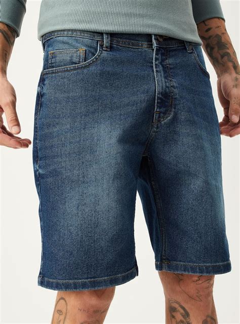 Buy Men Washed Denim Shorts Online at just Rs. 699.0 - 1000013075191 ...