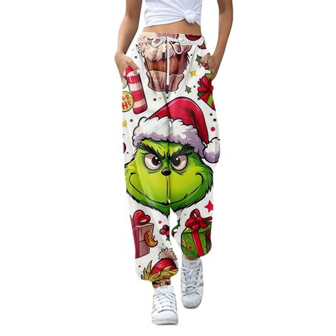 Women's Clothing Green Grinch Pants, Women's Fashion High Waist Hanes ...