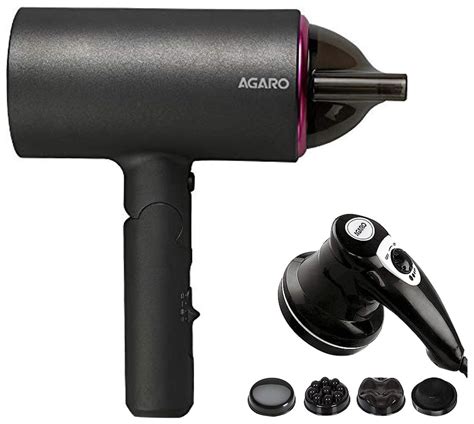 AGARO HD-1214 Premium Hair Dryer - Black & Atom Electric Handheld Full ...