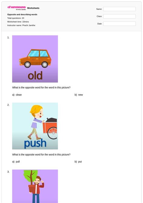 50+ Describing a Setting worksheets for Class 1 on Wayground | Free ...