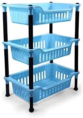 NEW CREATION 3 Layer Plastic Dish Rack for Kitchen Fruit/Vegetable ...