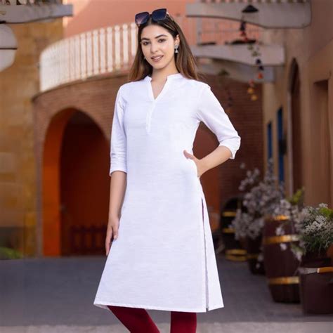 White long kurta for women ethnic, casual & formal kurties for women.