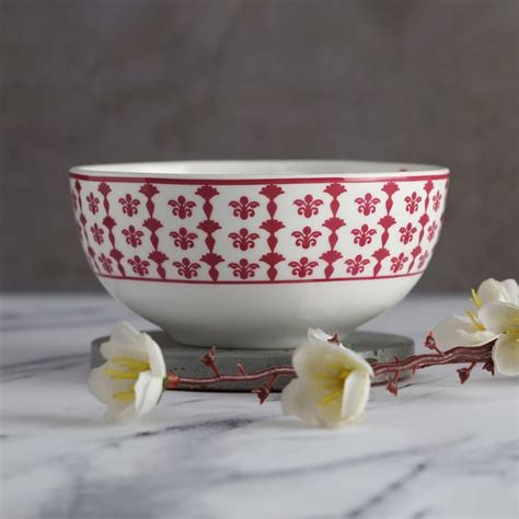 Buy Clay Craft India Circus Floral Fountain Multicolour Ceramic Bowl ...