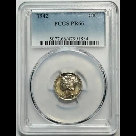 1942 Mercury Dime PCGS PR-66 - Bob Paul Rare Coins
