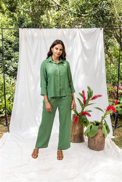 Masai Classic Green Linen Women's Co-ord Set – Massio