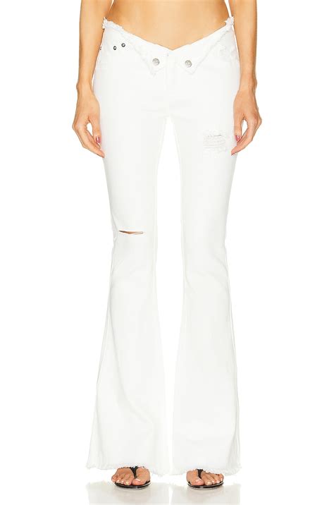 SER.O.YA Olivia Mid-rise Pant in White | FWRD