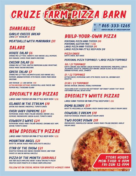 Menu for Cruze Farm Ice Cream - Sevierville in Sevierville, TN | Sirved