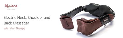 Lifelong Electric Heat Therapy Neck, Shoulder and Back Massager for ...