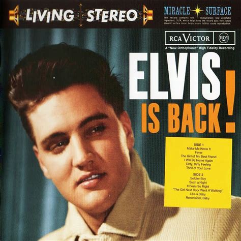 My Album Review Blog Could Be Your Life: Elvis Presley - Elvis is Back! (1960)