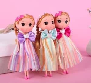ADU Girl's Pack of Plastic Soft and Beautiful Mini Dolls (18 cm ...
