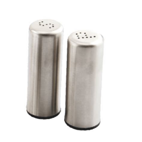 Stainless Steel Matt Finish Salt & Pepper Shakers Set – JS Hotelware