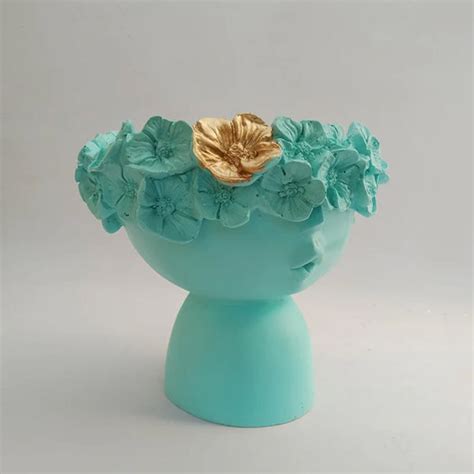 Buy Skyla Florenta Vase - Aqua Blue Online in India | Vaaree