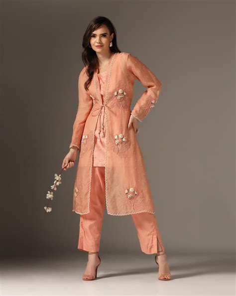 Old Rose Jacket Set – Yashodhara