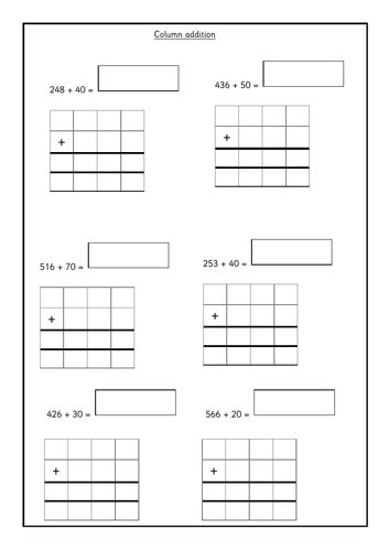Image result for Column Addition and Subtraction
